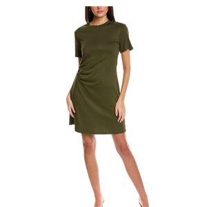 NWT Women's Theory Side Drape Dress, XL, Dark Olive